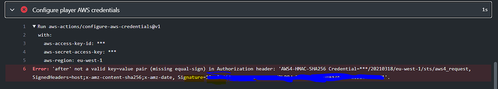 Configure aws credentials error - Technical Support - Entelect Forum